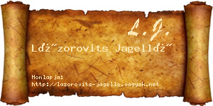 Lázorovits Jagelló névjegykártya